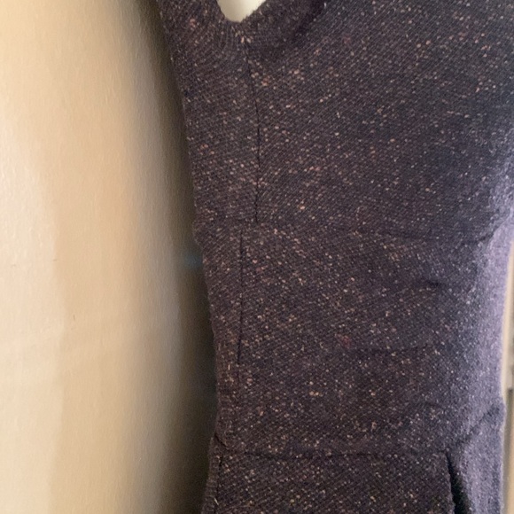 Banana Republic wool/silk blend brown tweed knit dress size 2 - Picture 6 of 10